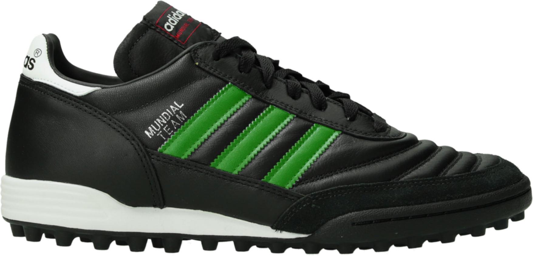 Kopačky adidas  Mundial Team TF Green Stripes Schwarz černá