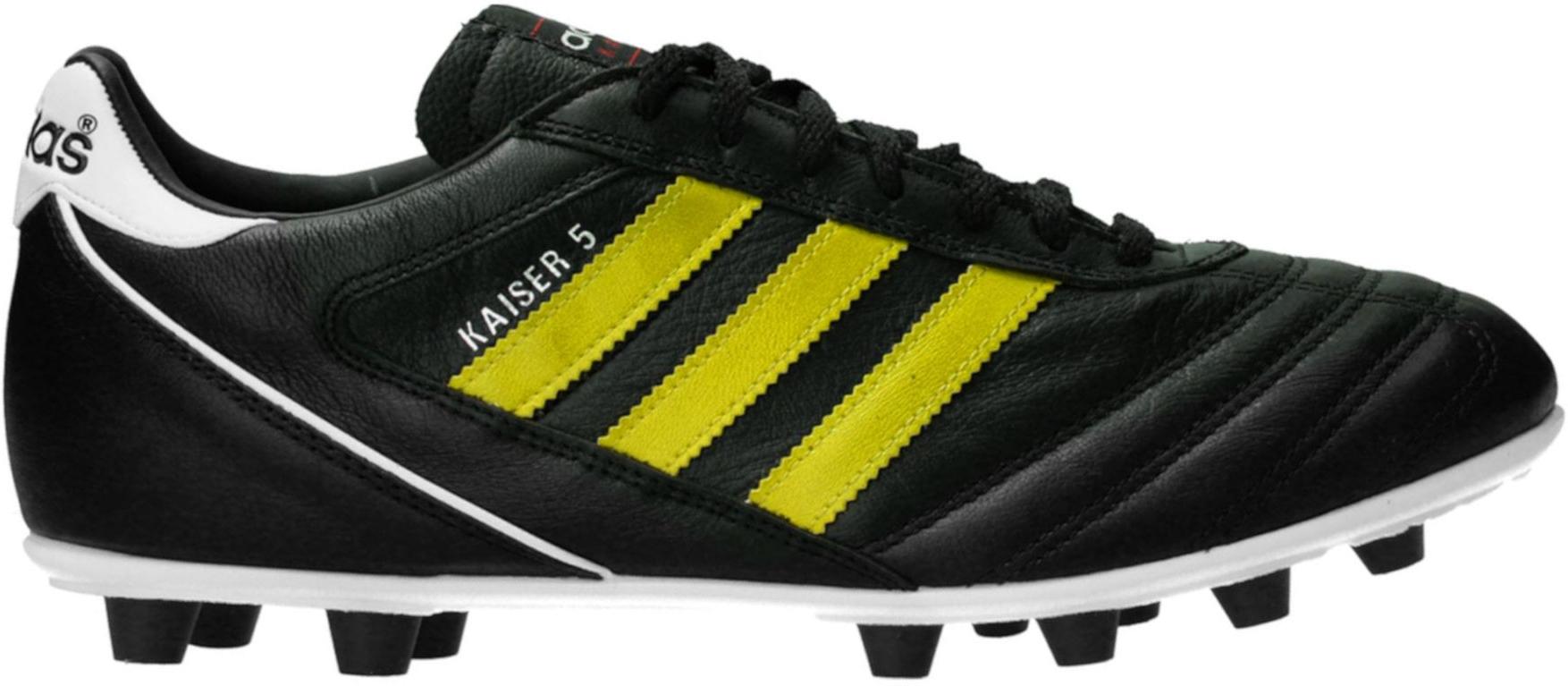 Kopačky adidas  Kaiser 5 Liga FG Yellow Stripes Schwarz černá