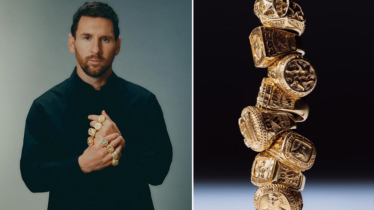 Messi zlaté 14karátové prsteny